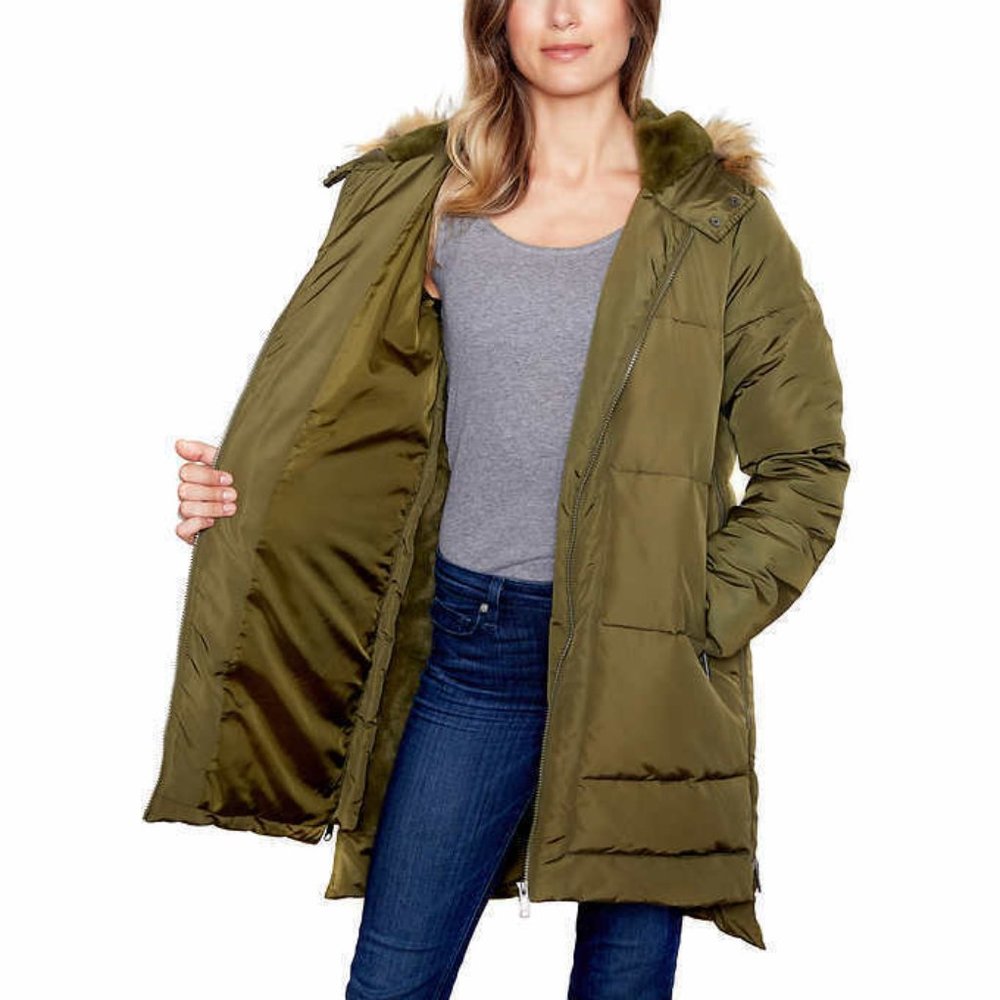 Be Boundless Womens Parka Jacket-- Olive - Picture 3 of 6
